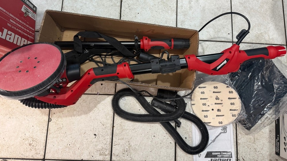 Bauer 9" Variable Speed Drywall Sander 21105E-B, 5A, Corded Electric