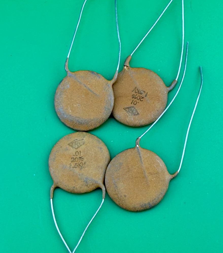 .01uF 1.5KV  CERAMIC DISK CAPACITORS ~ CRL~ NOS