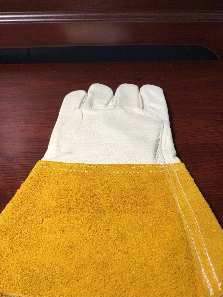 Leather Safety Gloves Size-Medium