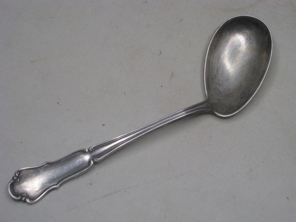 vintage antique 800 silver offset angle spoon disabled serving teaspoon