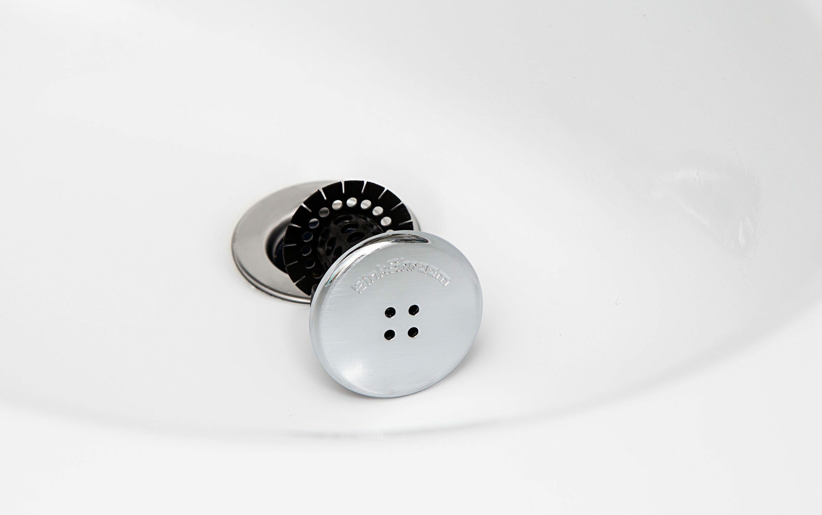 SinkShroom® Black Ultimate Hair Catcher Snare Strainer for Sink by TubShroom