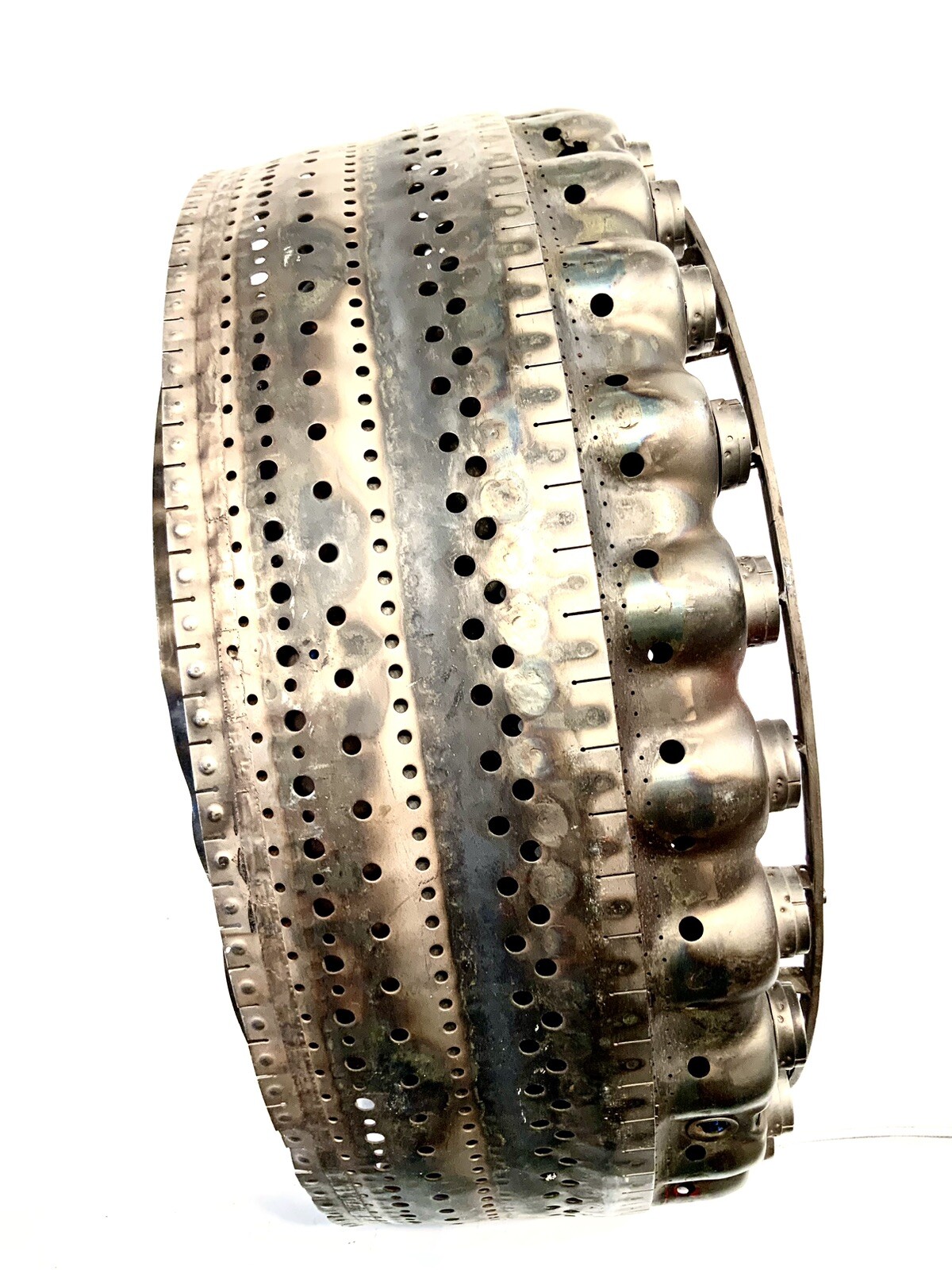 VINTAGE JET ENGINE COMBUSTION RING WITH FUEL VANE INSERTS MUST SEE