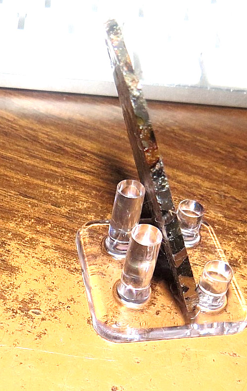 30 gm SERICHO pallasite Meteorite slice translucent from Kenya std olivine JAL