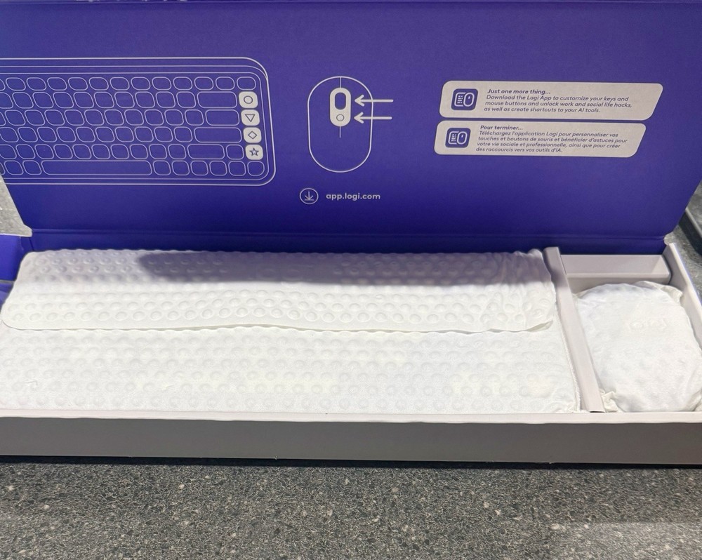 Logitech POP ICON Combo, Bluetooth Keyboard and Mouse Combo - Lilac