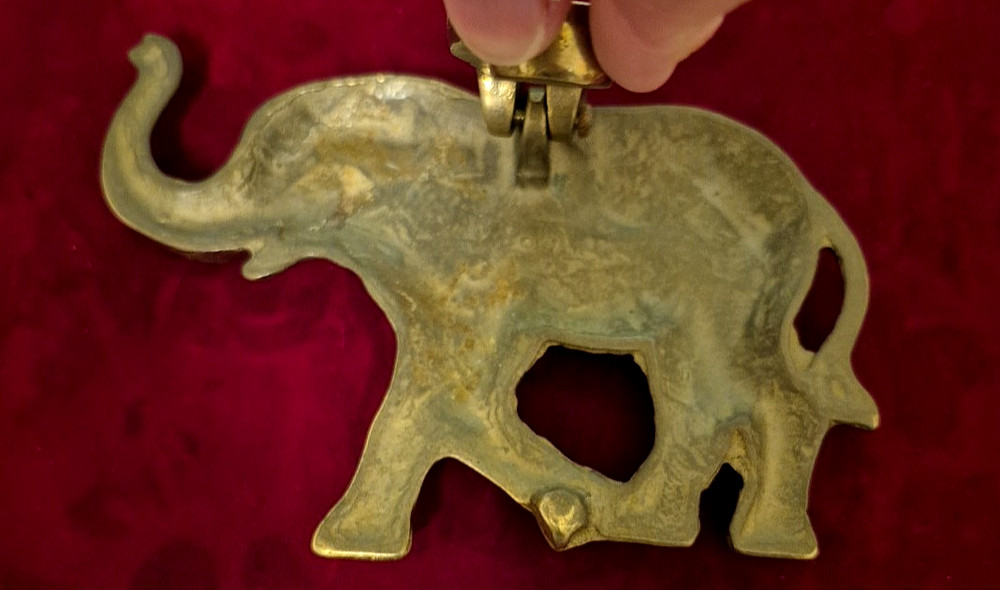 Vintage Brass Elephant Door KNOCKER