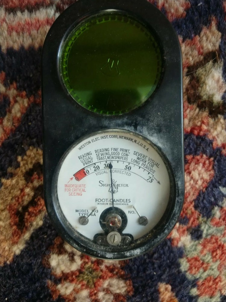 WESTON ELECTRIC SIGHT METER CIRCA 1937 - 703 TYPE 7 - IN WORKING CONDITION