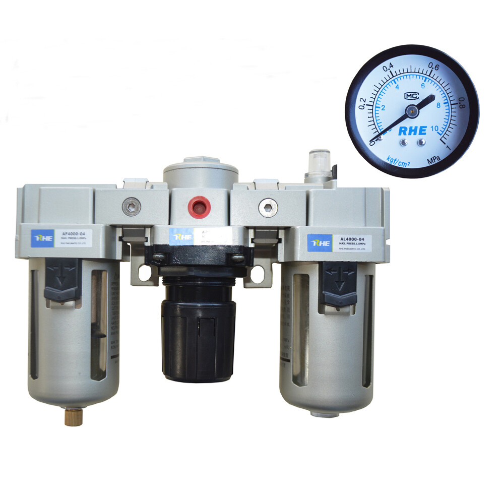 Intbuying Air Compressor Filter Regulator Control Moisture Oil Lubricator