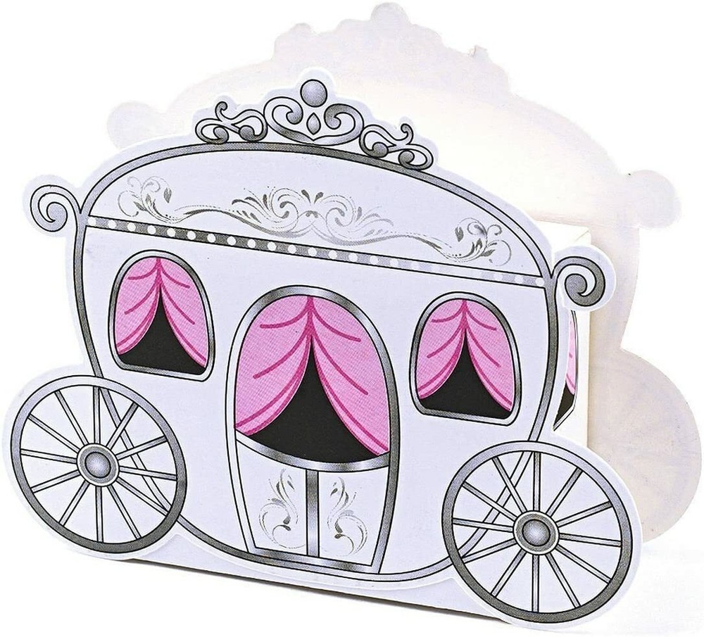 CraftbuddyUS 8 Mini Princess Carriage Treat Boxes