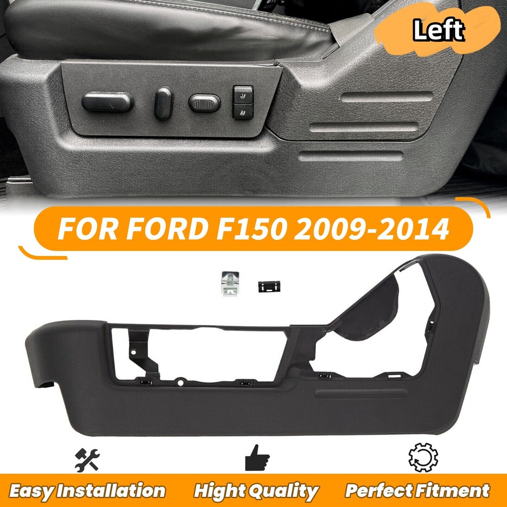 Seat Cover Trim Panel Bezel Black Driver Side For 2009-2014 Ford F150