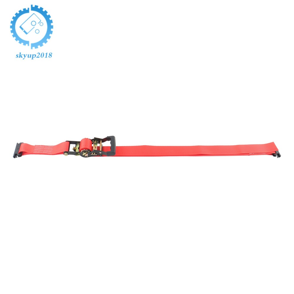 For ATV Trailer UTV Red E Track Wheel Chock Set&8' Red Ratchet Straps Polyester