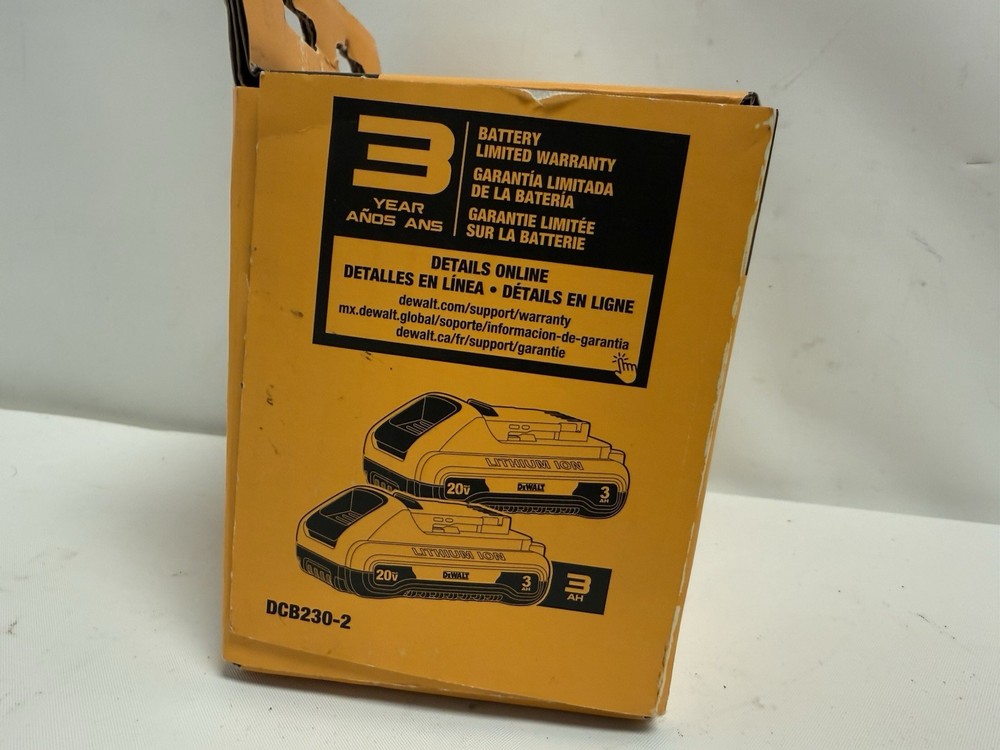 NEW DeWALT DCB230-2 20V MAX Compact 3.0Ah Battery Pack (2-Pack)
