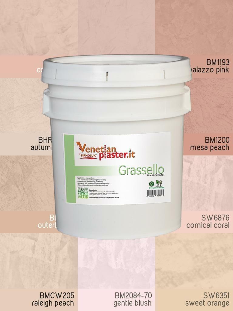 Grassello - by FirmoLux Real Venetian Plaster from Italy (red tone colors)