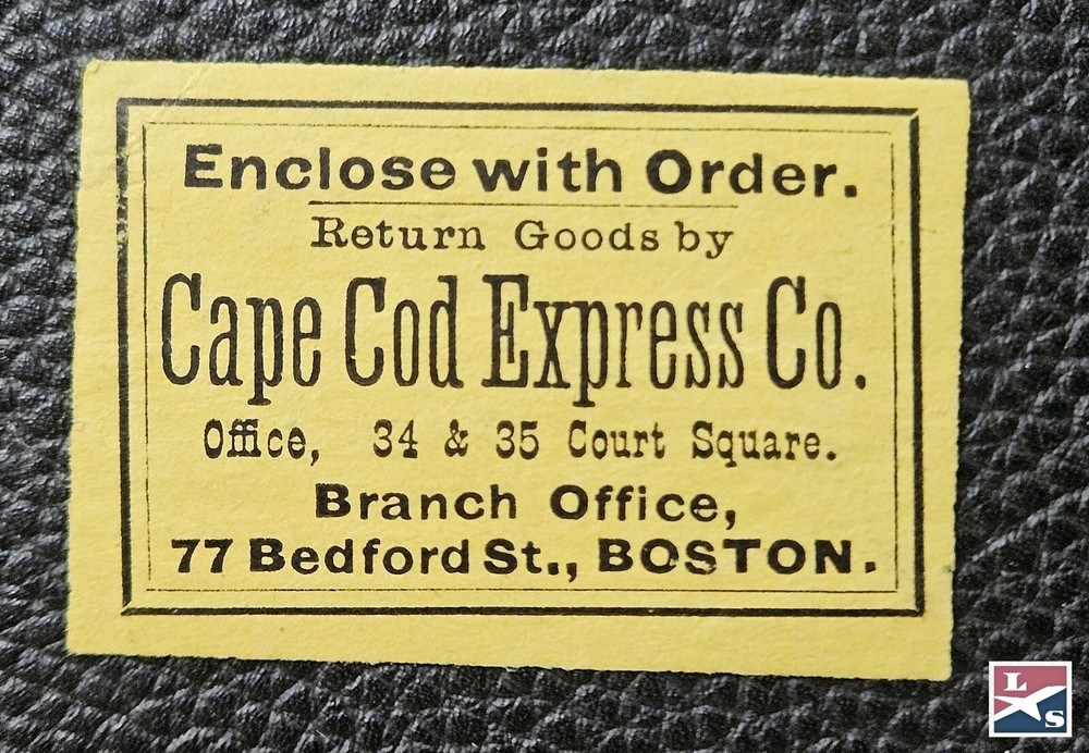L/S 1879 US Private Express Label  Cape Cod Express Co. Mosher CODX-L1 Lot cc