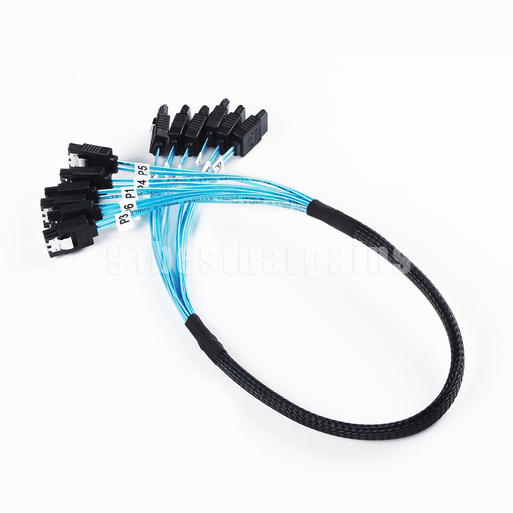 SATAIII Cable 6Pcs 6Gbps for Bitcoin Server CD DVD Drive Raid HDD SSD Data Cable