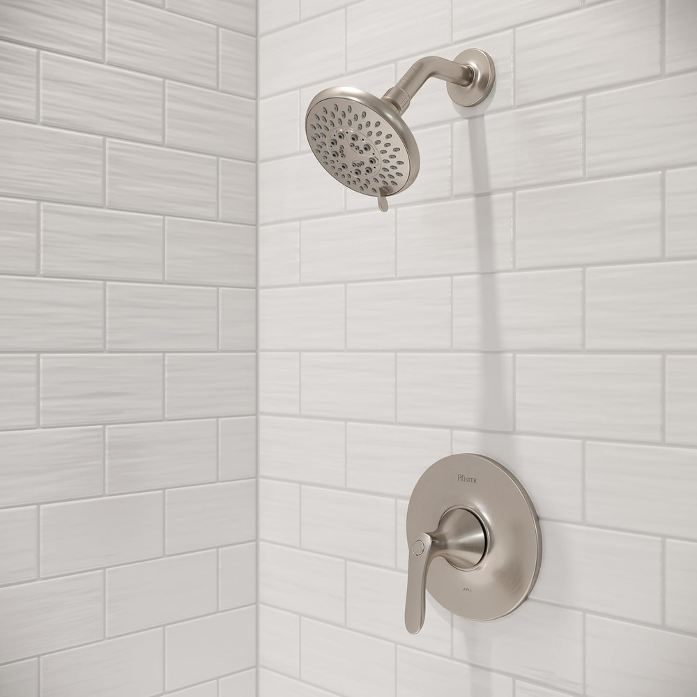 Weller Single Handle Shower Trim Kit with Multi-Function Shower Head, 5 Spray Mo