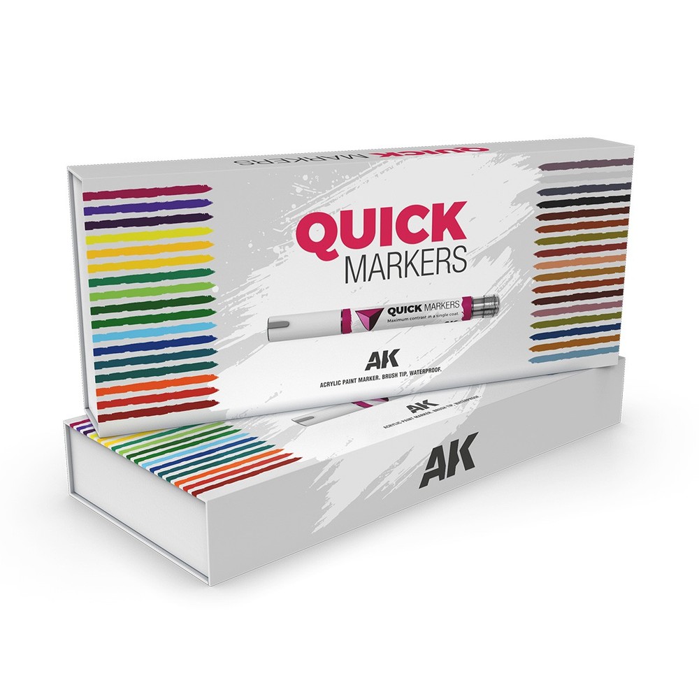 AK Interactive Special Box Full Range Quick Markers 34 Colors