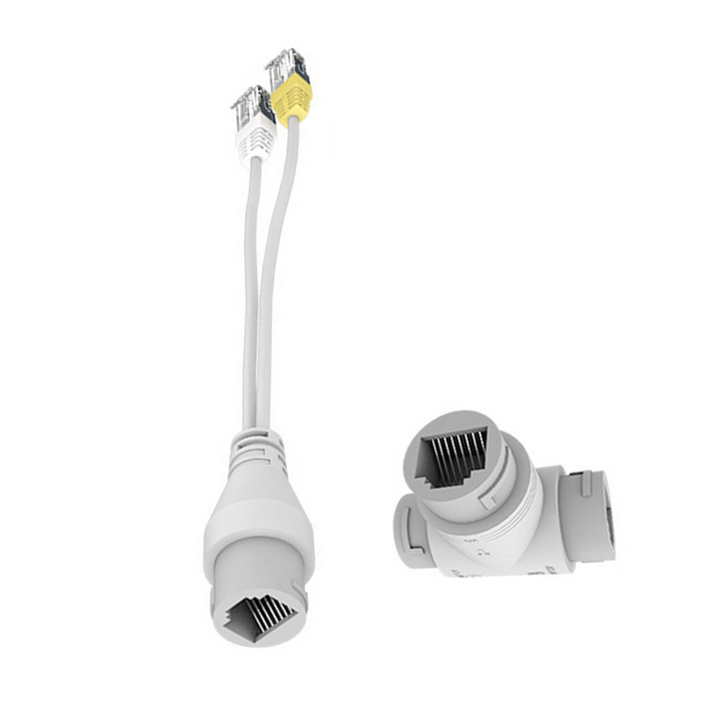 POE Splitter 2 in1 Network Cabling Connector Three-way RJ45 Adapter For Camera