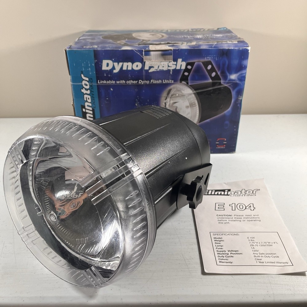 ELIMATOR LIGHTING E 104 VARIABLE FLASH STROBE LIGHT TESTED WORKING