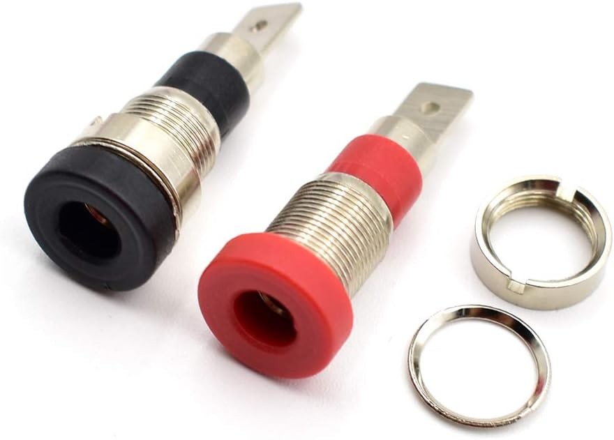 10Pcs 4mm Banana Jack Socket Female Adapter Panel Mount Binding Post for 4mm...