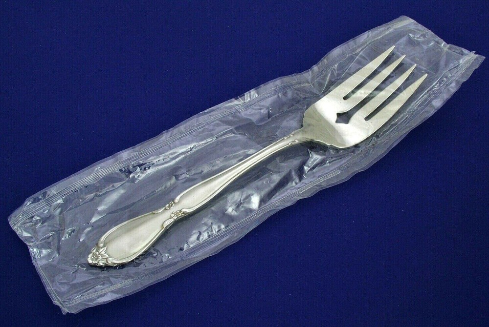 ONEIDA CHATELAINE STAINLESS GLOSSY - 8 3/8" COLD MEAT FORK - BRAND NEW