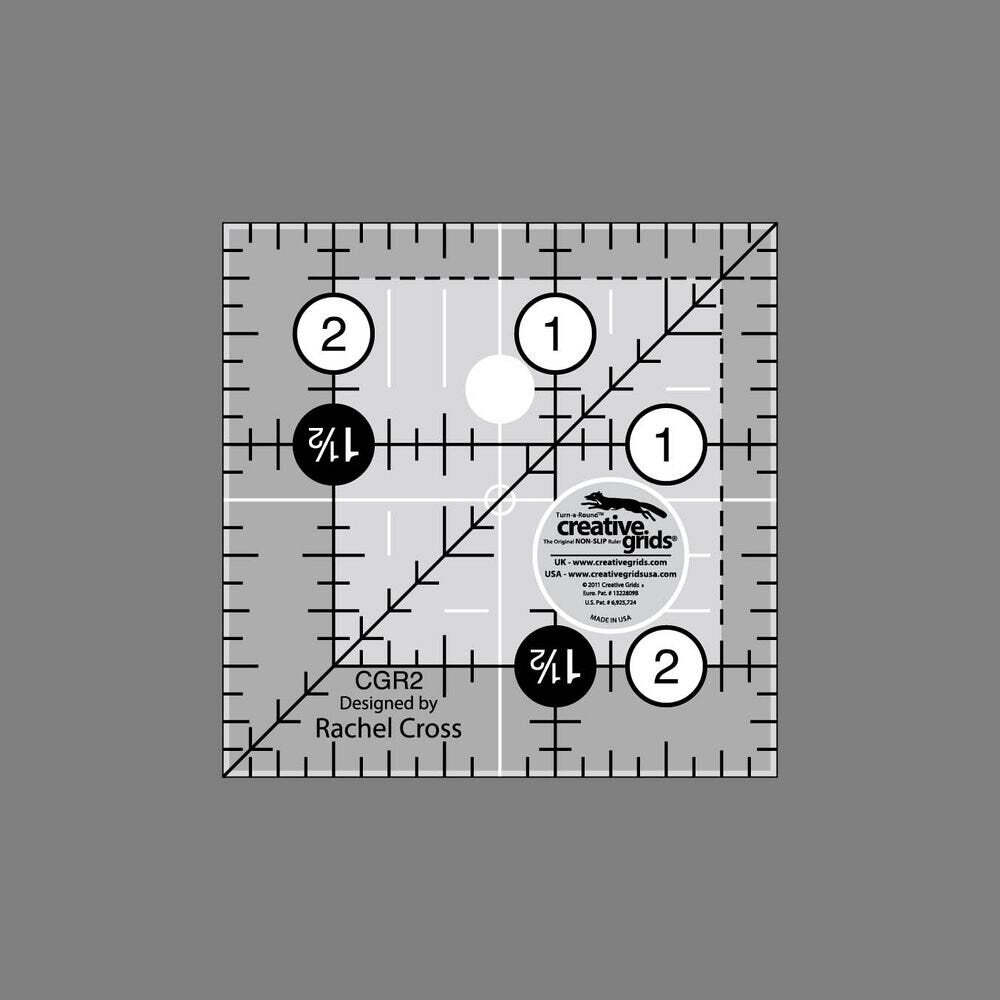Creative Grids 2-1/2-Inch Square Quilt Ruler (CGR2)