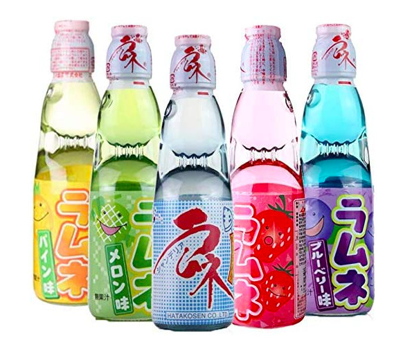 Ramune Japanese Soda Variety 6 Pack-Hata Bin-Iri Multiple Flavors-Japanese Drink