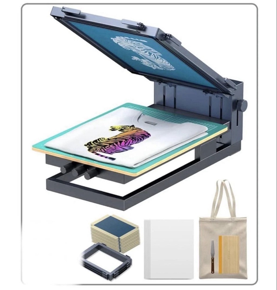 xTool D1 Pro Grey Laser Engraving Cutting Machine and Screen Printer Bundle