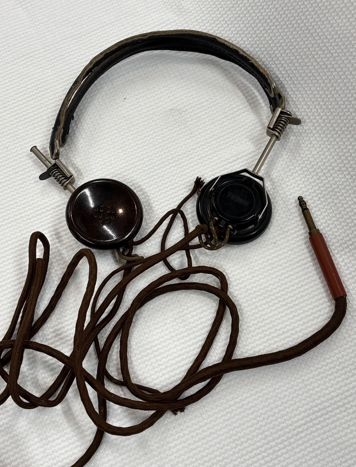 Antique Federal Jr. Crystal Radio, Earphones, Philmore Aerial Kit, Cats Whisker