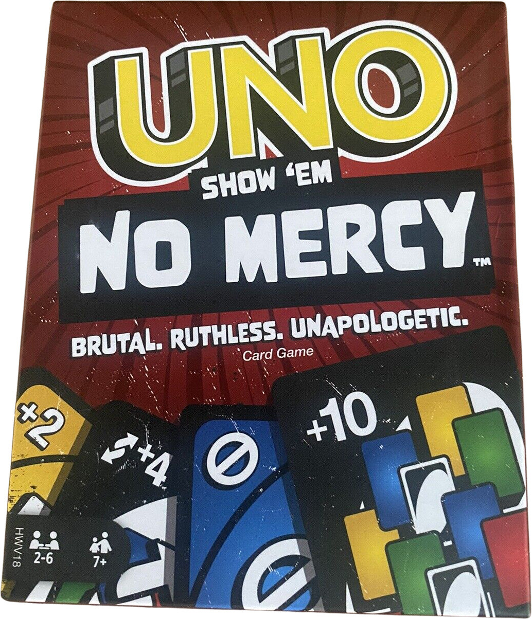 mattel UNO Show em No Mercy Card Game for Kids, Adults & Family Night, Parties