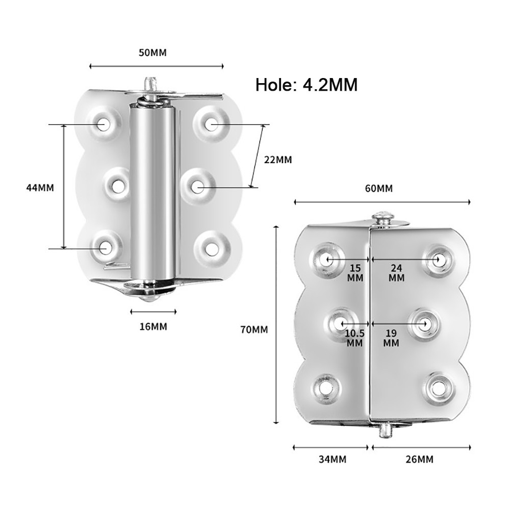 Hinge With Spring Sizes Self-Closing Spring Hinges 68mm/90mm Hardware Door Hinge