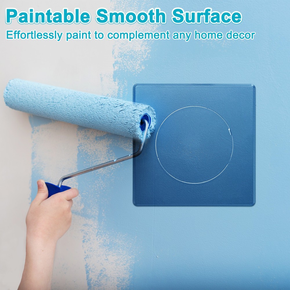 2-Pack Access Panel for Drywall, 4x4" Plastic Removable [Black, Round]