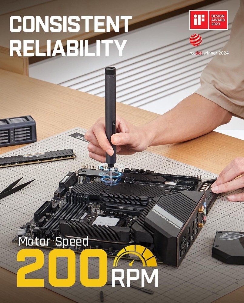 Fanttik E1 Max: Compact Precision Screwdriver 3Nm Torque - Ideal for Electronics