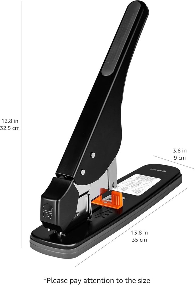 Amazon Basics Effortless Heavy Duty Stapler, 210 Sheets High Capacity,