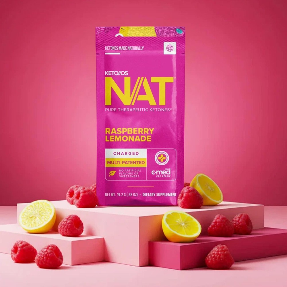 PRUVIT Ketones NAT 20 Packets Charged RASPBERRY LIMONADE