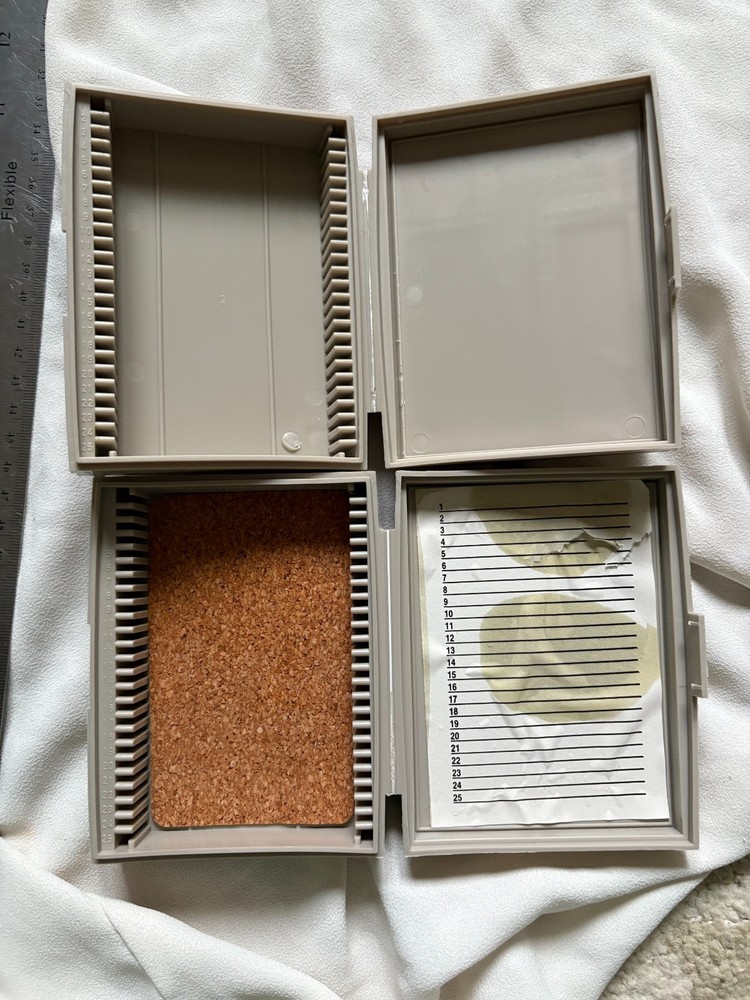 25 Place Slide Storage Box - Grey