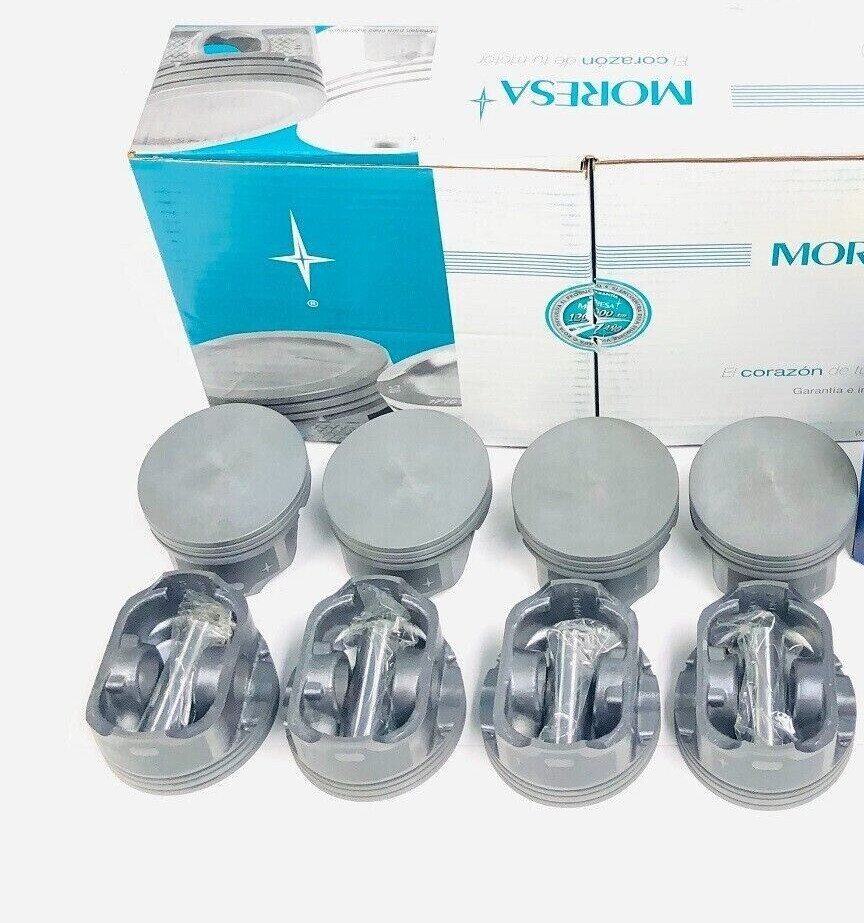 Moresa FLAT TOP Pistons Set/8 for Chevy LS 4.8L 5.3L w/PRESS-fit Pin STD bore