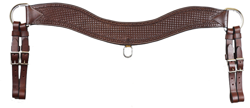 Western Brown Hand Tooled Leather Steering Collar
