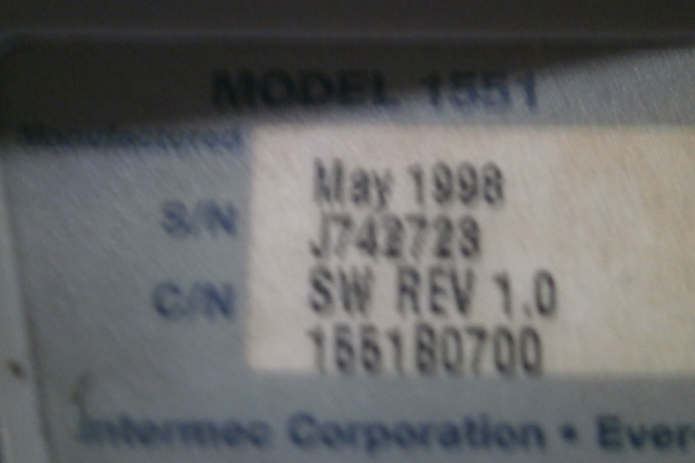 INTERMEC TECHNOLOGIES SABRE 1551 BARCODE SCANNER PS/2 CABLE