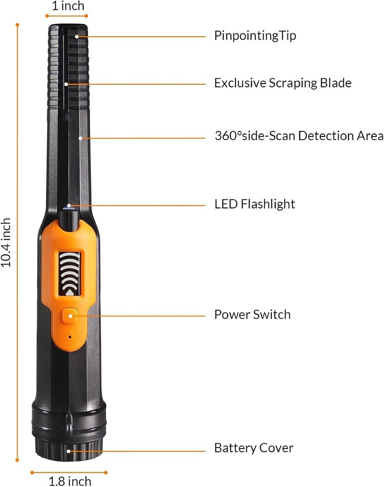 Metal Detector Pinpointer, Professional Waterproof Handheld Pin Pointer Wand, 3
