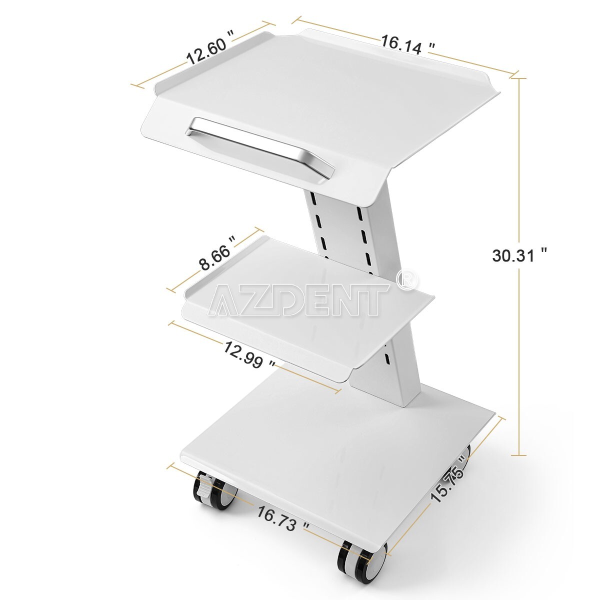 AZDENT Mobile Dental Cart Trolley Cabinet/Portable Delivery Unit Air Compressor