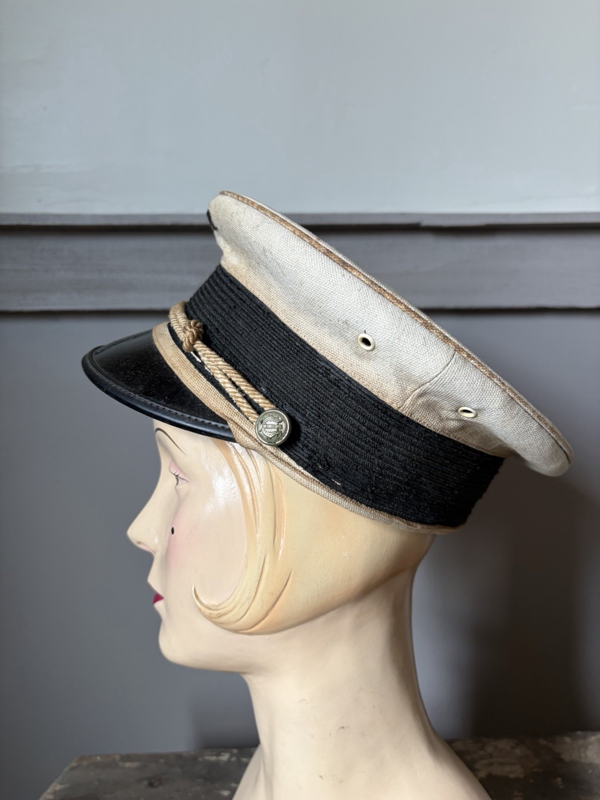 Antique Women’s Marching Band Music Cap Hat Parade Uniform R.W. Stockley & Co