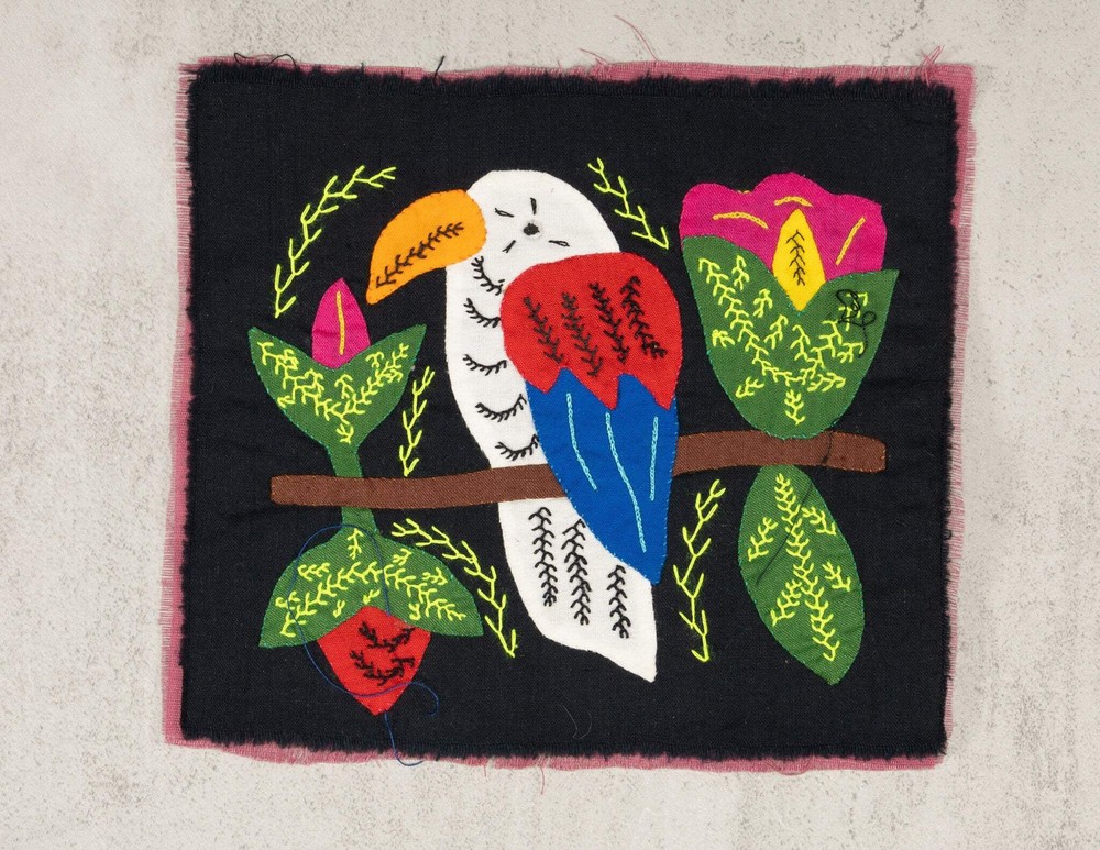 Multicolor White Red And Blue Bird Molita