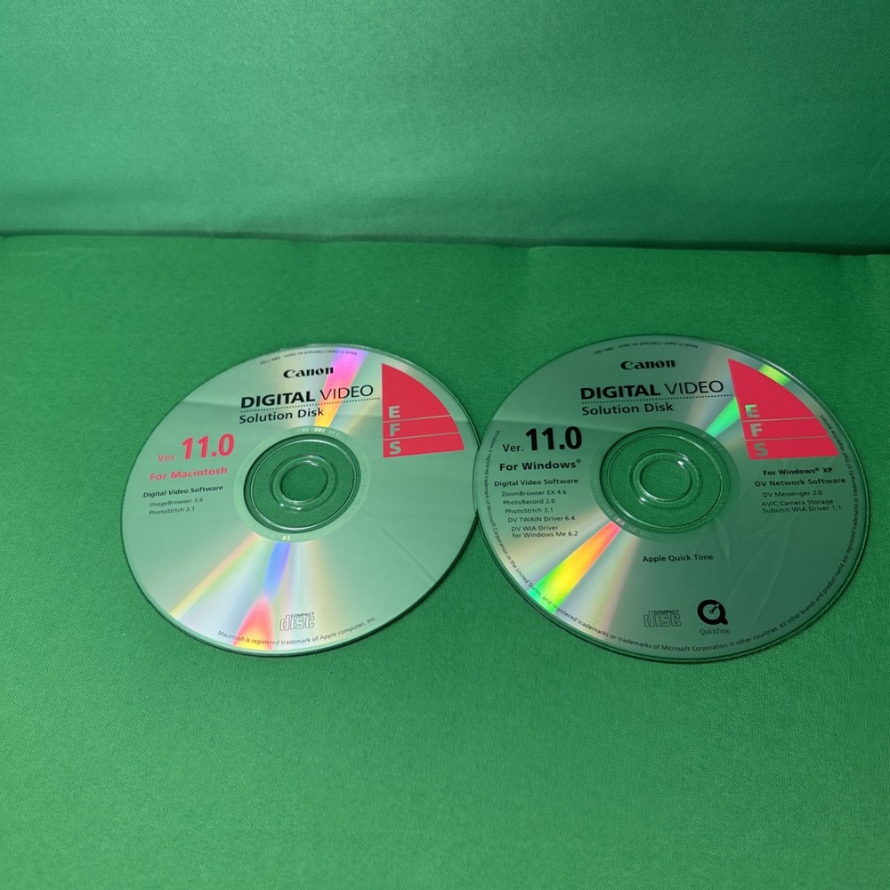 CANON  Digital Camera Solution Disk Ver. 17.1/17.2 Mac/Windows CD-ROM DISCS ONLY