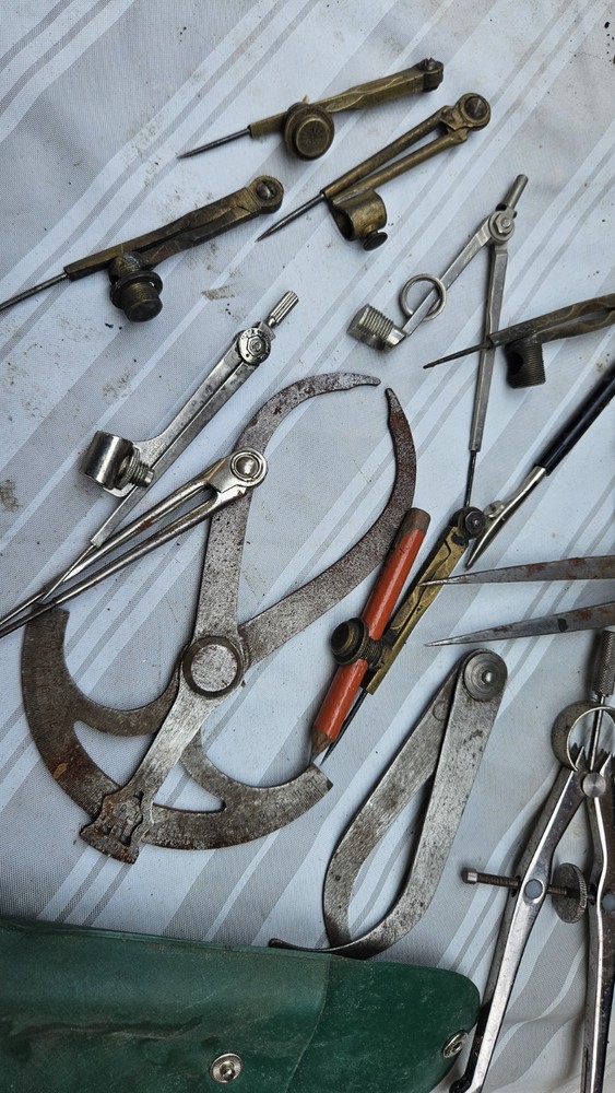 ANTIQUE/VINTAGE ENGINEERS DRAWING TOOLS.