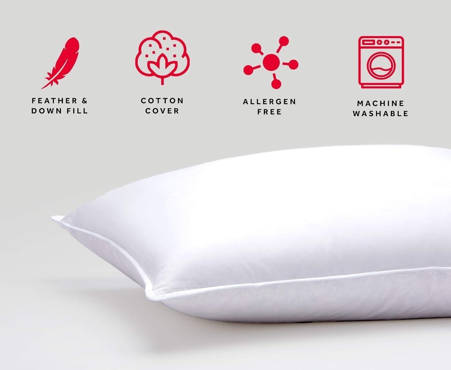 Marriott Luxury Hotel Pillows | King Size Feather & Down Pillow for Side & Back