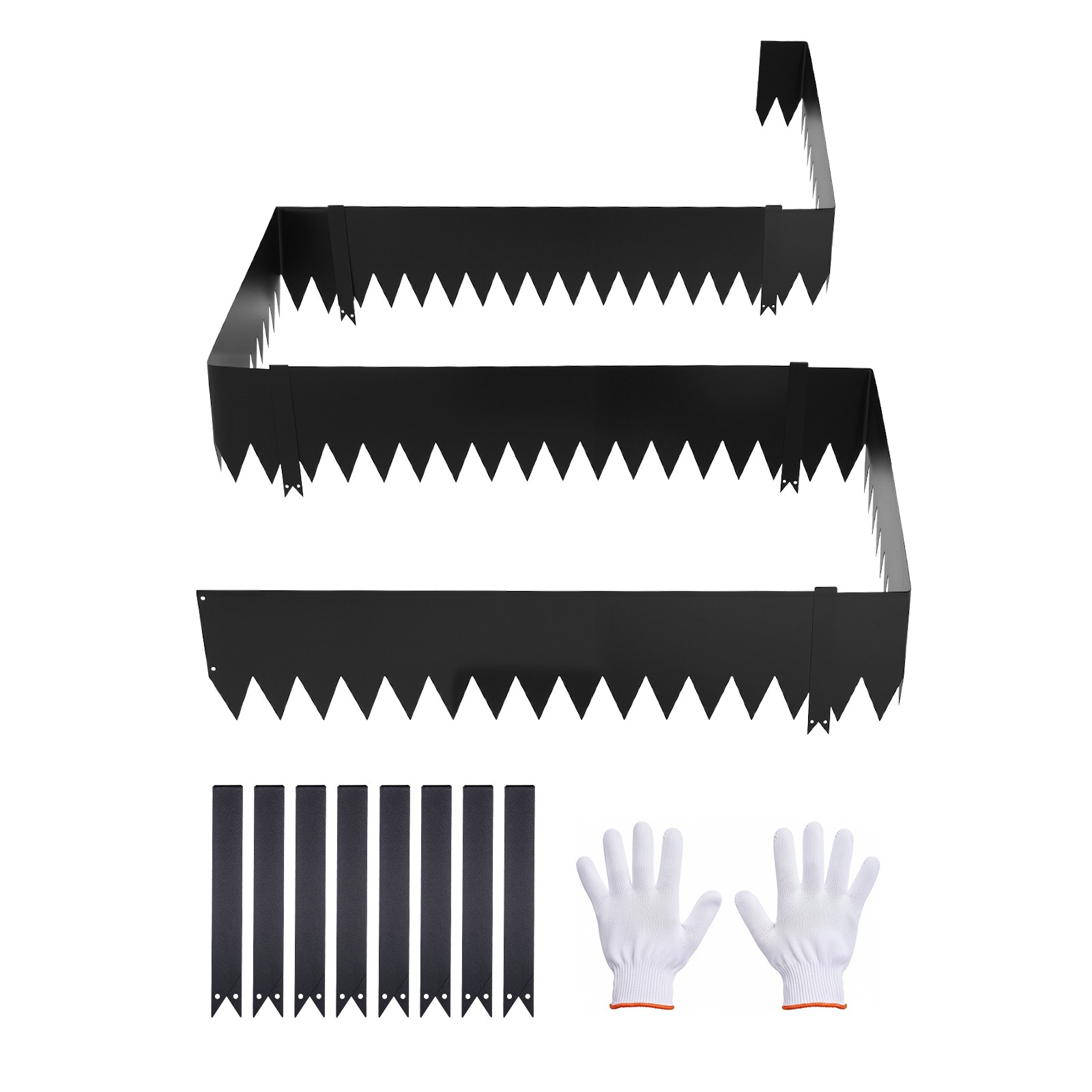 Uimoso Galvanized Steel Landscape Edging 40 x10 in Metal Garden Border, Set of 6