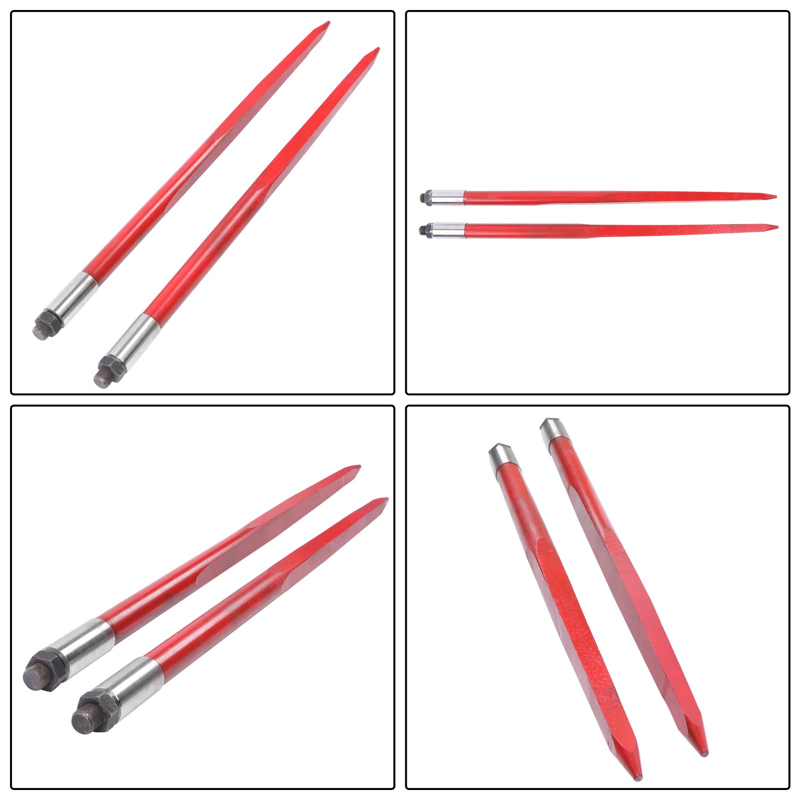 2-Pack 43-inch Hay Bale Spear Spikes for Tractors and Loaders