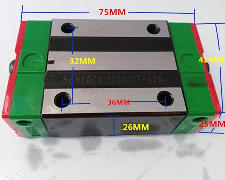 1Pc Rail Block Slider HGH20CA Carriage