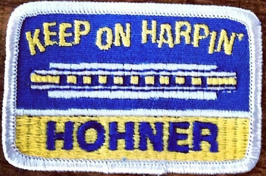 Hohner Mini Harmonica Harp #38C W/Plastic Case & Vintage New Hohner Patch!