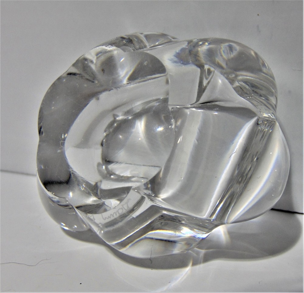 Two Clear Glass Oval Salt Cellars